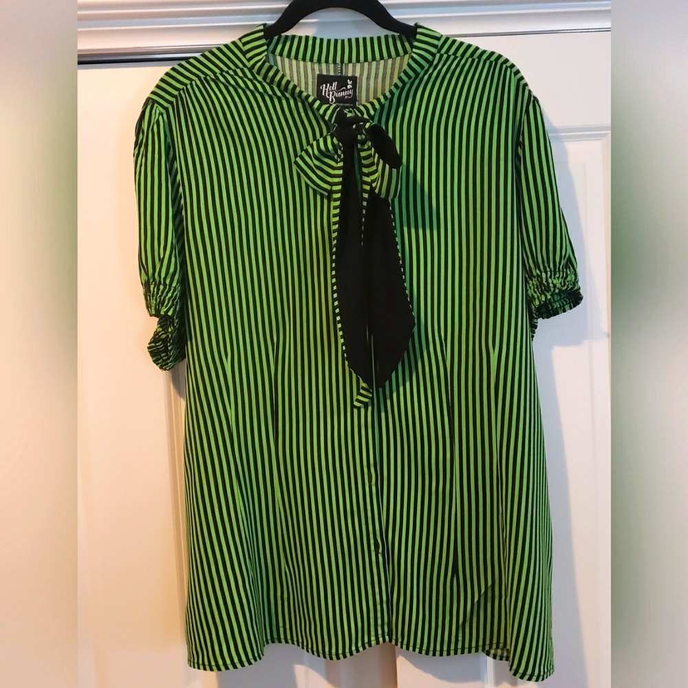 Hell Bunny Striped Blouse